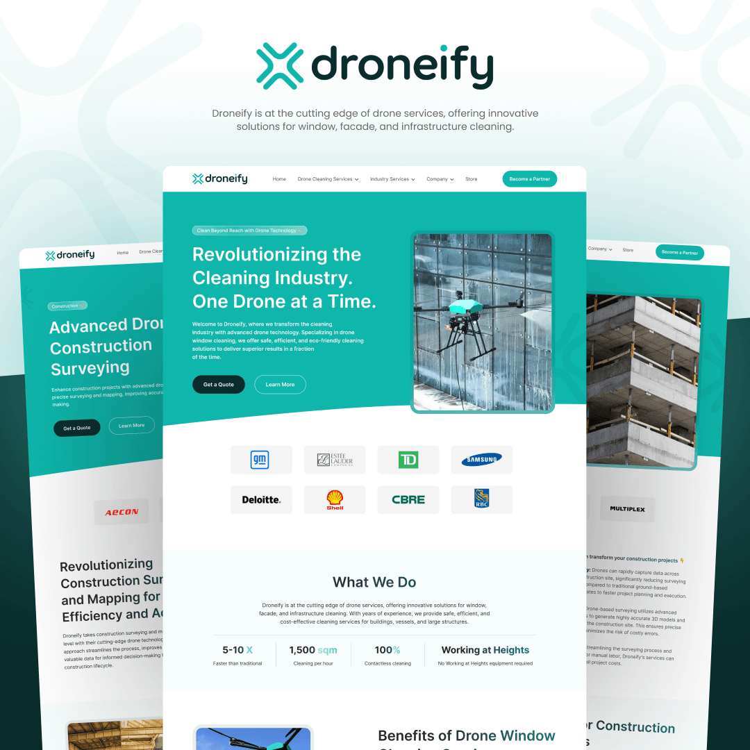 Droneify drone cleaning website