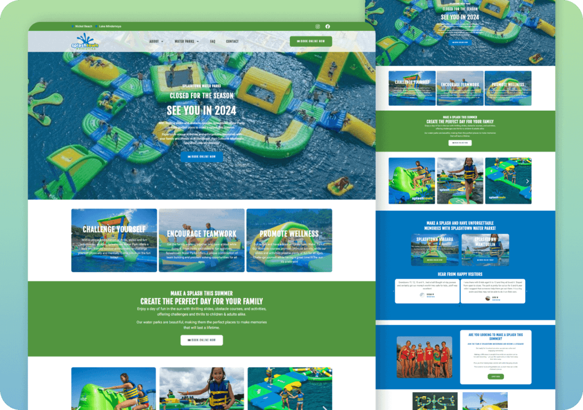 SplashTown Water Parks website